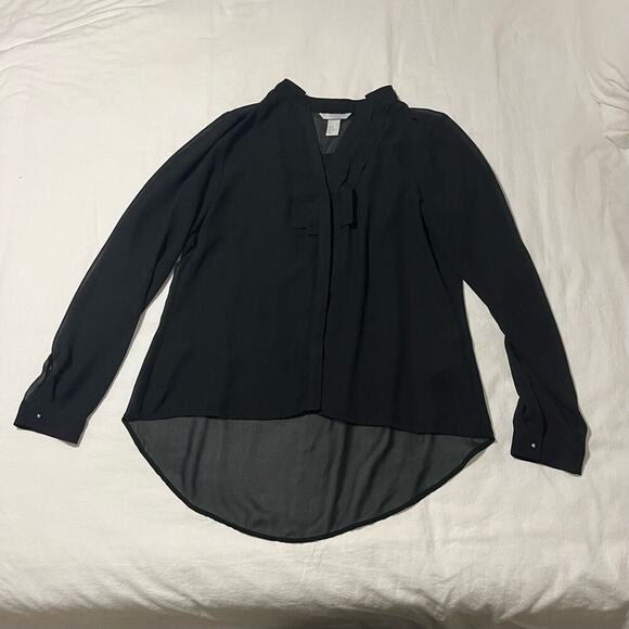 H&M Blouse, Sheer Black, Size 14, Long Sleeve - Picture 3 of 10